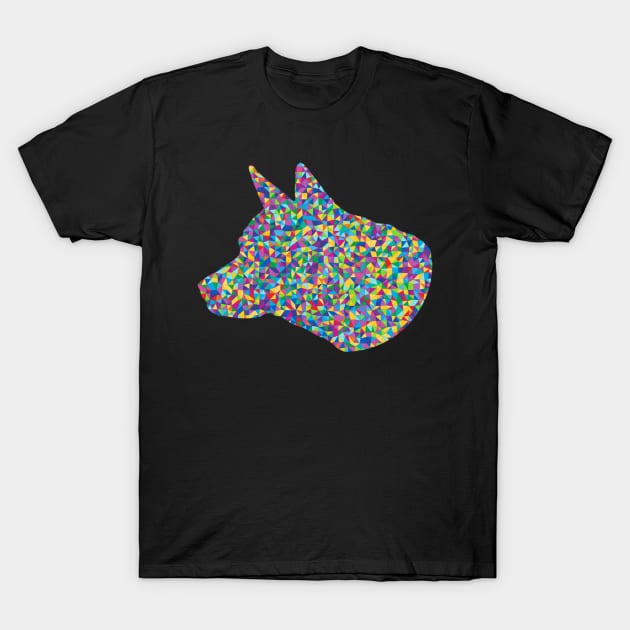 Prismatic dog's head T-Shirt by Redbooster